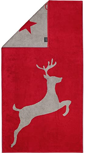 Cawö Home Handtücher Christmas Edition Hirsch Bordeaux - 22 Duschtuch 80x150 cm