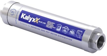 Swiss Aqua Technologies | Adoucisseur d'eau Anticalcaire Antibactérien Innovant IPS Kalyxx BlueLine G 3/4 Femelle IPSKXBG34 | Réduction Calcaire | Installation Rapide | Sans Entretien