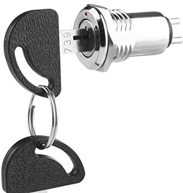 Larcele 16mm Elektrischer Schlüsselschalter 2 Positionen 1NO YSKG-02
