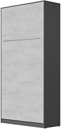 SMARTBett Schrankbett Standard 90x200 120x200 140x200 160x200 Bettschrank Wandbett Anthrazit/Beton 90 Vertikal