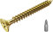 TOPYWMSP 4x50mm Wood Screws,Flat Head Screws for Wood, Zinc Galvanized,Multi Purpose(100pcs)