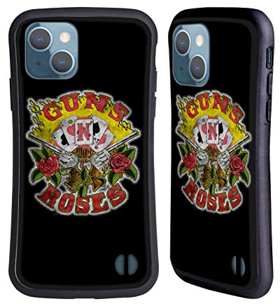 Head Case Designs Licenza Ufficiale Guns N' Roses Carte Arte Banda Custodia Cover Ibrida Compatibile con Apple iPhone 13