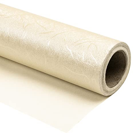 WRAPAHOLIC Geschenkpapierrolle – Mini-Rolle – 43,2 cm x 5,2 m – Cremefarbenes Design für Geburtstag, Urlaub, Hochzeit, Babyparty