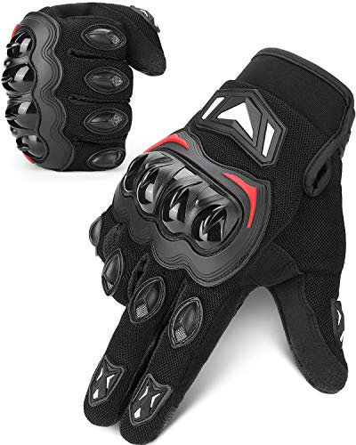KEMIMOTO Motorcycle Gloves Men Women, Summer Motorbike Gloves Mens, Touch Screen Breathable Motorbike Gloves for Motocross Racing BMX MTB Cycling