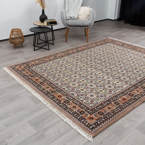 Steffensmeier Orientteppich Herati fein | Beste Schurwolle | Orientalisch | Beige, Handgeknüpft, Größe: 250x300 cm