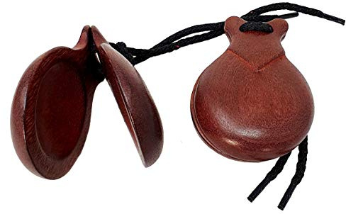 Castañuelas para Bailes Flamenco JALE 105-5 Madera Caoba Instrumento Percusión Música Palillos Flamenca - rockmusic