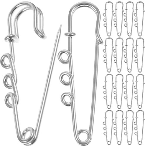 VICASKY Schmuck Blanket 50 Sicherheitsbrosche Kiltnadeln Kiltnadeln Decken Röcke Schal Clip Taille Hosen Verlängerung Für Schmuckherstellung Quilten Basteln Silber Trachten Heavy