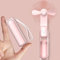 DSLIHA Portable Handheld Fan, Foldable Hand Held Fan, USB Rechargeable Small Pocket Fan With Power Bank, 3 Speeds Folding Hand Fan Personal Desk Fans Mini Travel Fan for Women Kids Home Office (Pink)