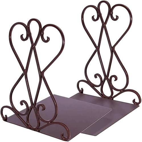 PORUTE Serre-Livres, Serre-Livres Vintage Serre-Livres décoratifs en Bronze Rouge Porte-Livres for Affichage Décor de Serre-Livres Uniques for Le Bureau (Color : Bronze)
