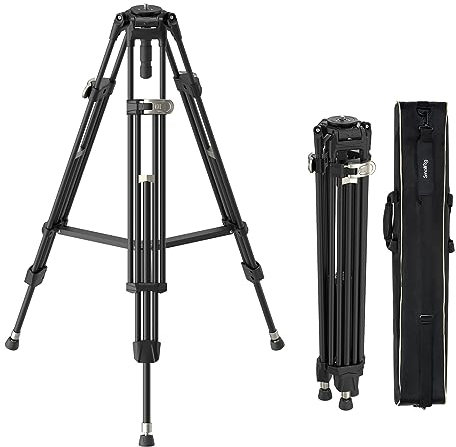 SMALLRIG 71 Videostativ AD-80 FreeBlazer Professionelles Heavy-Duty Tripod aus Aluminiumlegierung mit 75mm Schüsseladapter, einstufige Höhenverstellung, 15 kg / 33 lbs Belastung - 4164