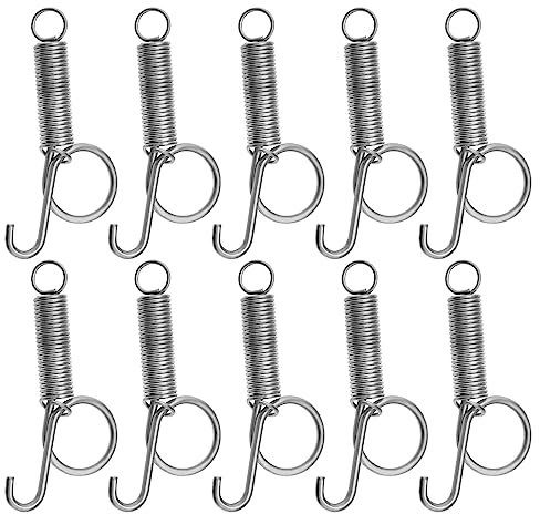 YINETTECH 30 ganci a molla per gabbie a molla, ganci per porta, gancio a molla in ferro, gancio per gabbia, strumenti di fissaggio per polli, piccioni, conigli, 75 mm