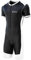 Sikma Herren Radsport-Skinsuit, gepolstert, einteilig, Trisuit, Bike-Top, kurz, schwarz / weiß, XL