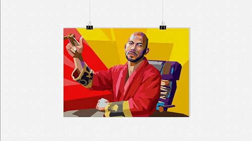 25 Artstreet Andrew Tate Poster | Top G | Matrix | Bunte WPAP-Kunst | Andrew Tate-Porträt | Kämpfer-Kunstwerk | Sport-Wand-Dekor (Size 91x61)