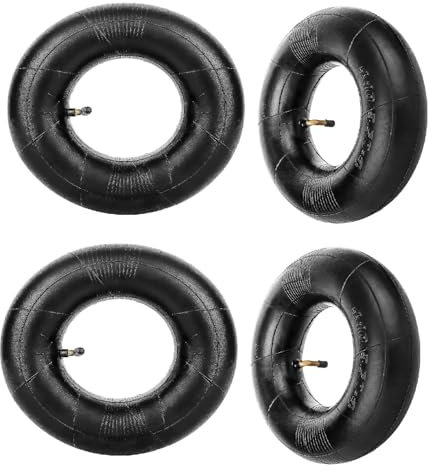 Supernic 4Pcs Wheelbarrow Inner Tube 4.10/3.50-4 Inner Tube for Wheelbarrow Bent Valve fits 10 Wheelbarrow Tire Replacement Inner Tubes for Trolley Scooter Hand Trucks Kart Lawn Movers