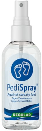 PediSpray® Regular Fußspray gegen Schweißfüße und Fußgeruch | Antitranspirant für die Füße | 15% Aluminiumchlorid, parfümfrei, 50 ml