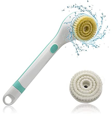 GeRRiT Brosse de douche Pommeau de douche Brosse arrière Brosse de nettoyage de douche Douche à long manche Après brosse Brosse à cheveux de douche