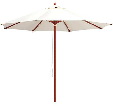 SOYDAN 270cm Runder Outdoor-Sonnenschirm mit Seilrollenlift, 4 Höhenverstellbar, UV-Schutz & Wasserdicht - Outdoor-Terrassenschirm für Pool, Deck, Garten und Rasen