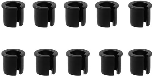 Yundxi 10pcs Schrader to Presta Rim Adapter, Wheels Manufacturing Presta Valve Saver, Convert Shrader Stem Grommet for Road Bike Mountain Bicycle MTB (Black)