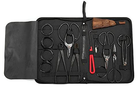 Kit De Herramientas para Bonsái - Juego De Herramientas para Bonsái, Kit De Recorte De Plantas De Jardín De 10 Piezas con Tijeras Y Estuche De Nailon Resistente, Juego De Herramientas De Jardinería |