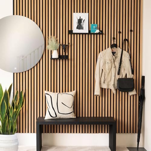 Home Deluxe Regal für Akustikpaneel RESONA - 25 x 11 cm schwarz Matt| Wandregal, Wandorganizer, Schweberegal