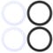 4 PCS Sink Plug Rubber Seal 110mm Sink O Ring Seal Washer Rubber O-Ring Sealing Gasket Washers Gaskets Bath Seal Set for Toilet Drain Kitchen Sink Basket Strainer Waste Bathroom (Black & White)