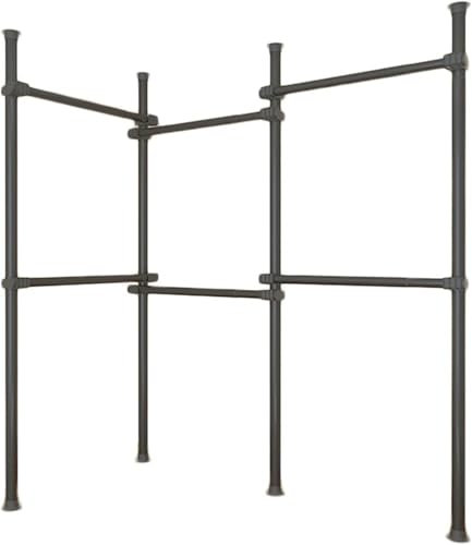 XDRGOOIUY Zweistöckiger Kleiderständer vom Boden bis zur Decke, verstellbares Schranksystem, DIY-Eckspannstange vom Boden bis zur Decke, verstellbar für Schlafzimmer, Wohnzimmer, Balkon