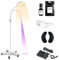 2-in-1-LED-Fülllicht/UV-Lampe, 5-W-UV-Kleberhärtungslampe für Wimpern-/Nagelverlängerung, mit Fußschalter/UV-Kleber/UV-Brille, einstellbare Blende, Abnehmbarer Sockel,White