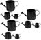 ANDRESLAD 9 STK Blecheimer Gießkanne dekorativer Blumenhalter verzinkte Vase Vintage-Vasen Schwarze Vase Weithalsvase büro Dekoration giesskanne Pflanzenvasenschmuck Blumentopf Eisen Black