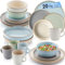SÄNGER Rio | Kombiservice 4 Personen, Teller Set Kaffeebecher Pastaschale 20 tlg, Steingut Geschirr Set spülmaschinen- mikrowellen- kratzfest, Geschirrset aus Steingut | VALUE COLLECTION