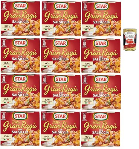 Italian Gourmet Il Italian Gourmet Gran Ragù con Salsiccia Sugo | Tradizionale mit Wurststückchen, kräftig gewürzt, ideal zu Nudeln und, Gesamtnettogewicht 4,32 kg + Kostenlos Polpa 400g