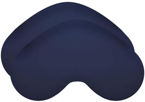 Kissenbezug Dunkelblau Doppelpack Nackenkissen Twist, Hochwertige Mako-Baumwolle (Double Jersey), Bügelfrei & trocknergeeignet, Kissenhüllen Set mit Reißverschluss, Oeko-Tex Zertifiziert