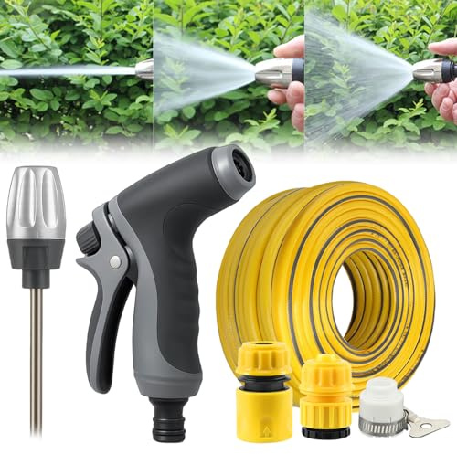 Hochdruckreiniger Water Blitz, Water Blitz füR Gartenschlauch, Drei SprüHmodi, Waterblitz Pressure Washer, HochdruckdüSe füR Gartenschlauch mit Drei SchlauchanschlüSsen (A+5m)