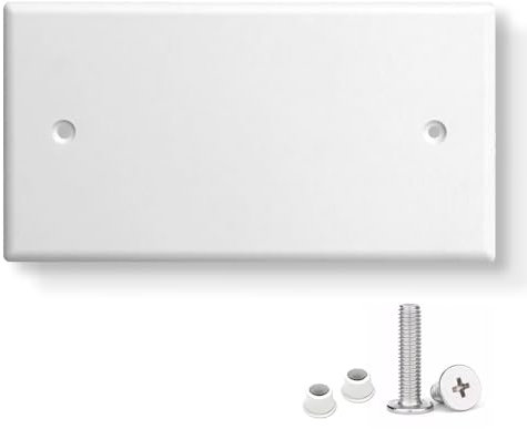 1pcs Double Socket Blanking Plate – 2 Gang Blanking Plate Cover for Electrical Plug Sockets, Plug Socket Covers UK, Light Switch Cover Plates for Home & Office Safety Use (White)