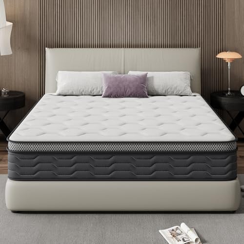 DEWINNER Matelas 160x200x25cm - Matelas à Ressorts ensachés | Matela Musse mémoire de Forme Matelas 7 Zones Ergonomique, Soutien Parfait, Respirant (160x200x25)