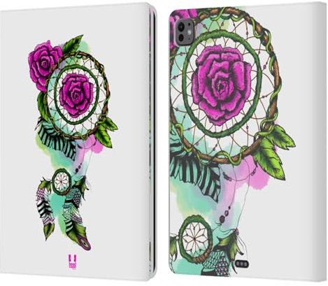 Head Case Designs Rosa Acchiappasogni Custodia Portafoglio in Pelle Compatibile con Apple iPad PRO 13 M4 2024