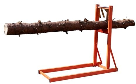 P. Lindberg Sägegestell zum Schneiden von Brennholz, Holzhalter aus Metall | Sägebock für Kettensägenarbeiten, Holzschnittstütze, Brennholzständer,Holzspaltständer,Holzhalter für Stämme bis zu 4 m Länge