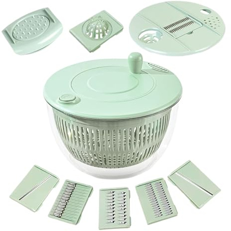 Fionda per insalata e affettatrice,- e ciotola per il lavaggio della frutta con colino,Cucina Lavatiera per asciugatrice - Per la pulizia e la preparazione di cetrioli patate frutta