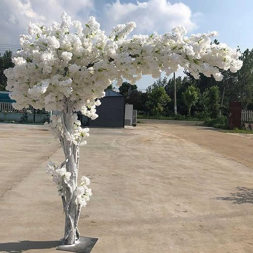 Künstlicher Kirschblütenbaum, lebensechte Innen- und Außenpflanze für Hoteldekoration, hoher dekorativer weißer Sakura-Baum
