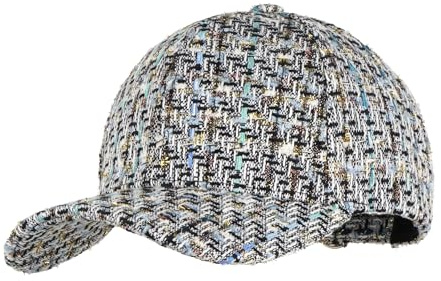 Meliyya Baseball Cap Baseballkappe Tweed-Gewebe Schildkappe Herren Damen Einheitsgröße Verstellbar, Blau