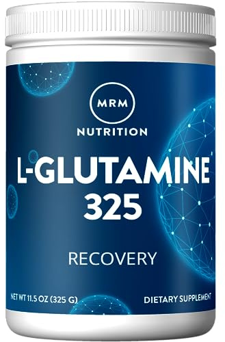 MRM Nutrition L‑Glutamine 325 Powder - For Women & Men - 325 Grams, Fermented L-Glutamine Amino Acid Supplement for Recovery, Muscle Support, Immune & Gut Health, Vegan Glutamine Formula - 65 Servings