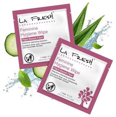 La Fresh Travel Feminine Hygiene Wipes - Portable and Discreet - 48 Individually Sealed Packets by La Fresh