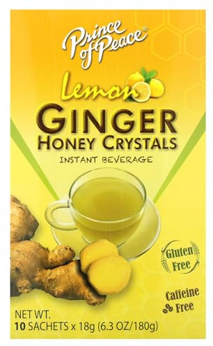 Prince Of Peace Instant Tea, With Ginger & Honey Crystals Flavor 10 Ct