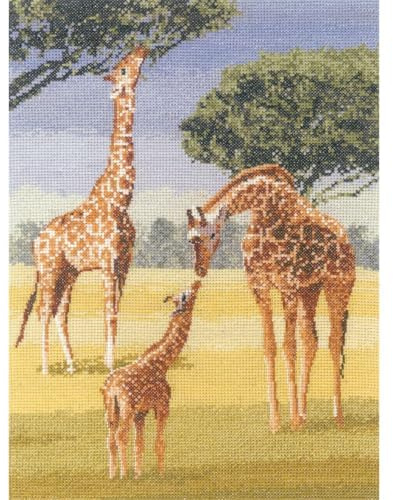 Heritage Giraffes, 14 count Aida Cross Stitch Kit
