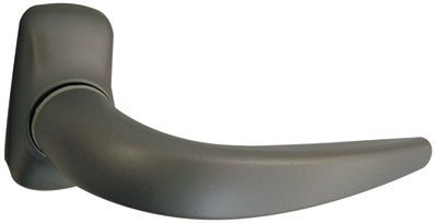 FAPIM Poignée de porte blanche, Carré 8 mm, Horus, Poignée et base en aluminium, douille de rotation en nylon, ressort et rondelles en acier inox, Axe carré de 8mm et vis de fixation en acier zingué