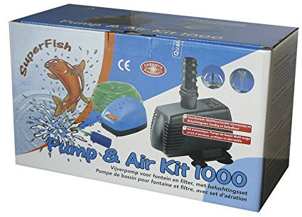 Superfish Pond Flow 1.000 & Luftpumpe Air Kit mini