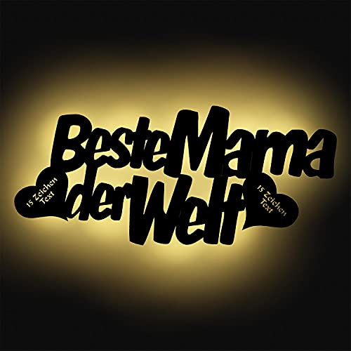 Namofactur Geschenk für die Beste Mama der Welt mit Gruß Gravur, Deko Geschenke zum Muttertag Geburtstag Geburtstagsgeschenk