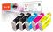 Peach E129 Spar Pack Plus Druckerpatronen XL (2xBK, C, M, Y) ersetzt Epson T1295, T1291, C13T12954010 für z.B. Epson Stylus Office BX 305 F, Epson Stylus Office BX 635 FWD, Epson Stylus SX 430 W
