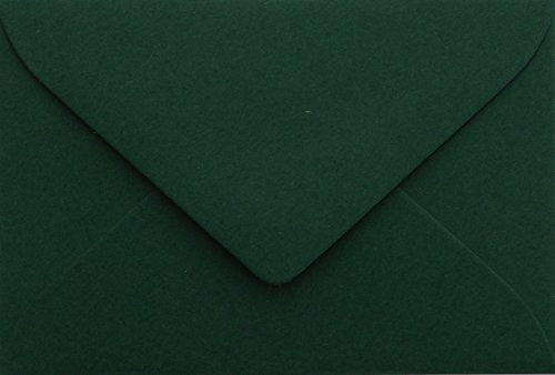 50 Visitenkarten Briefumschläge Mini Tannen Grün 6 x 9 cm Verschluss-Technik: feuchtklebend, Grammatur 120 g/m²