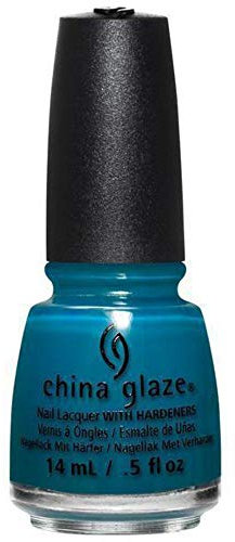 China Glaze Nail Lacquer with Hardeners, 14 ml, Jagged Little Teal
