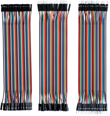 ELEGOO 120pcs Kit Cavetti Dupont Jumper Cables Multicolore Cavi 24AWG Cavi